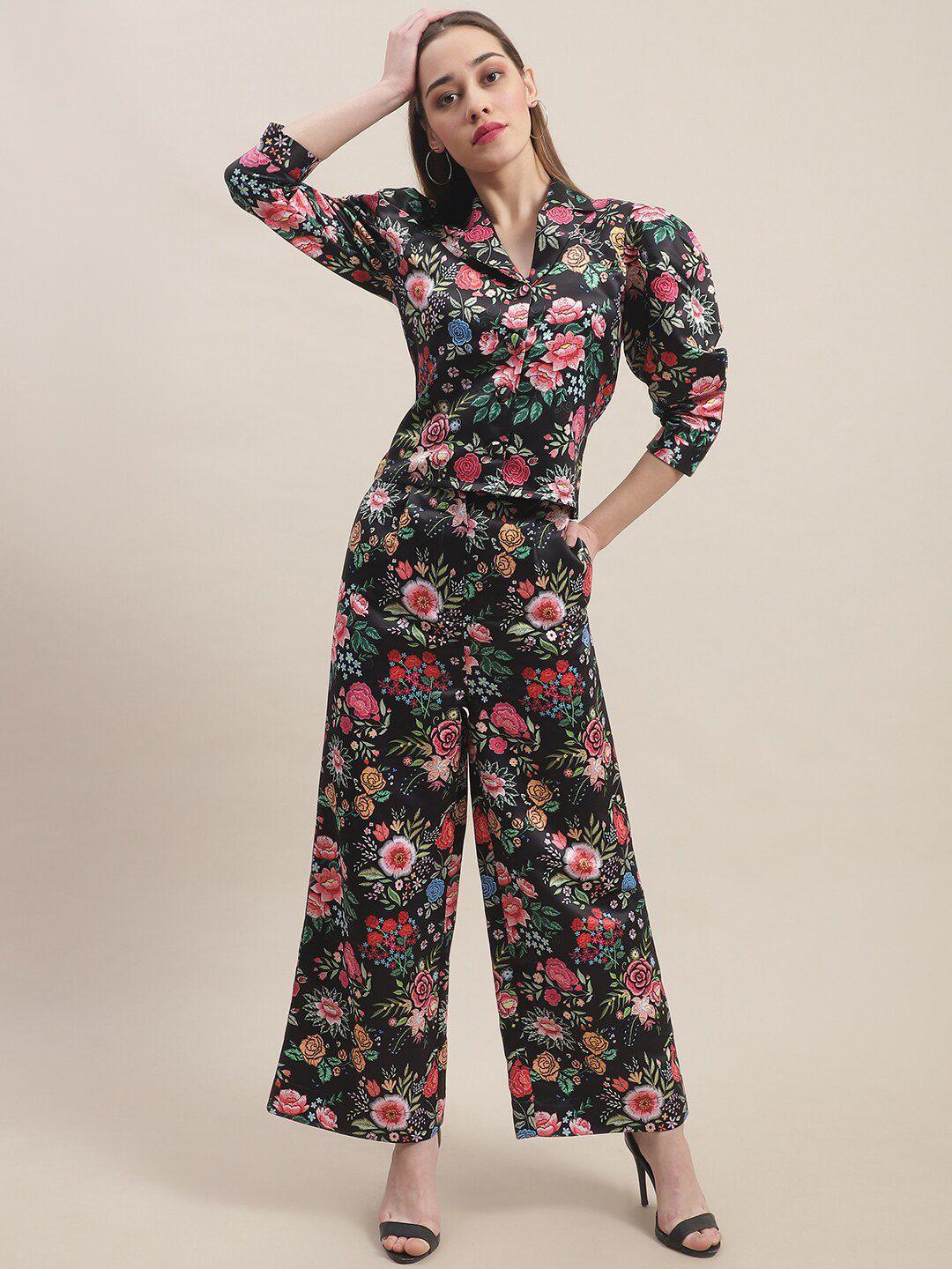 blanc9 floral print top & trouser co ords