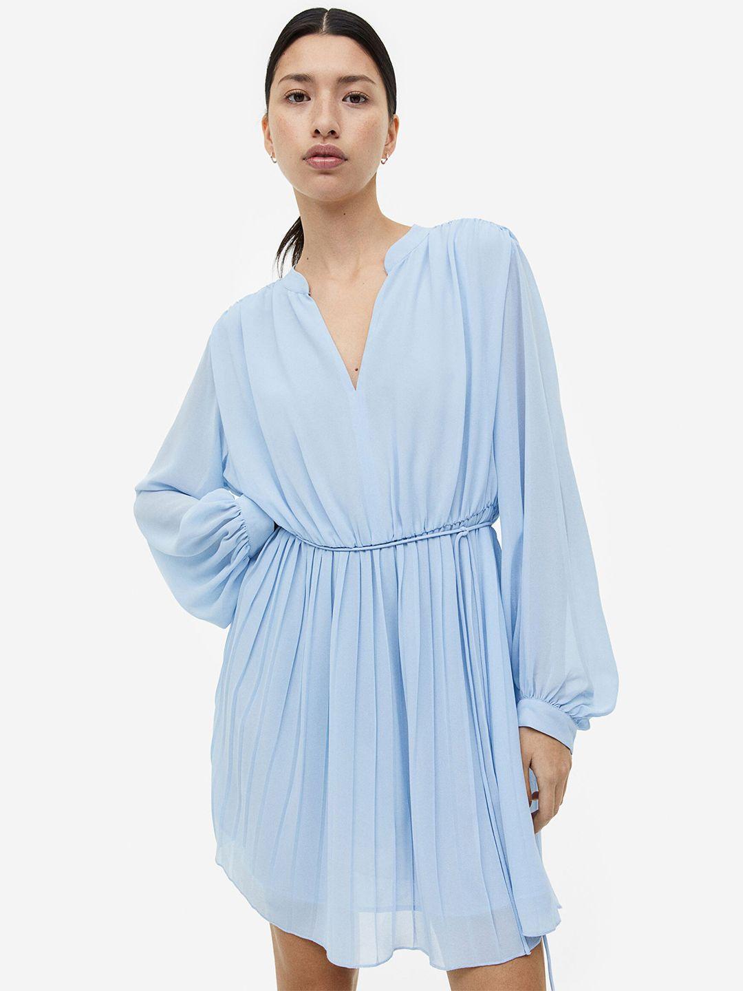 h&m pleated dress