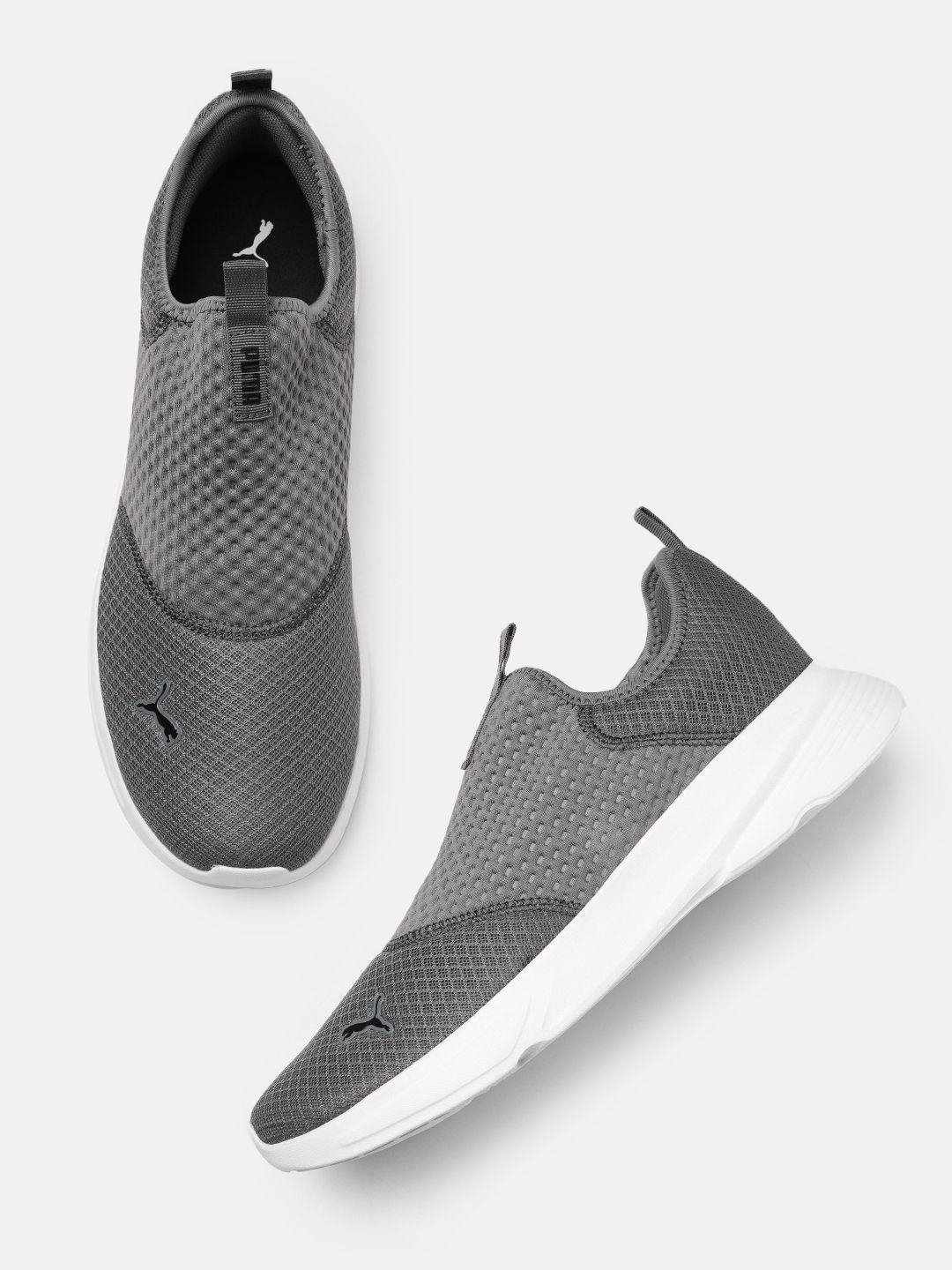 puma men textured melanite slip-on sneakers