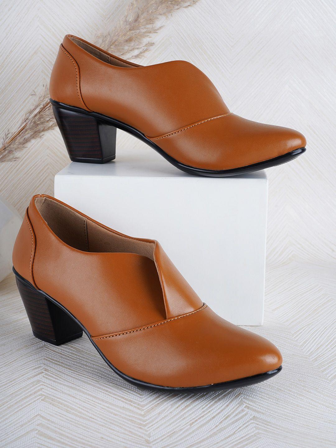 elle pointed toe block pumps