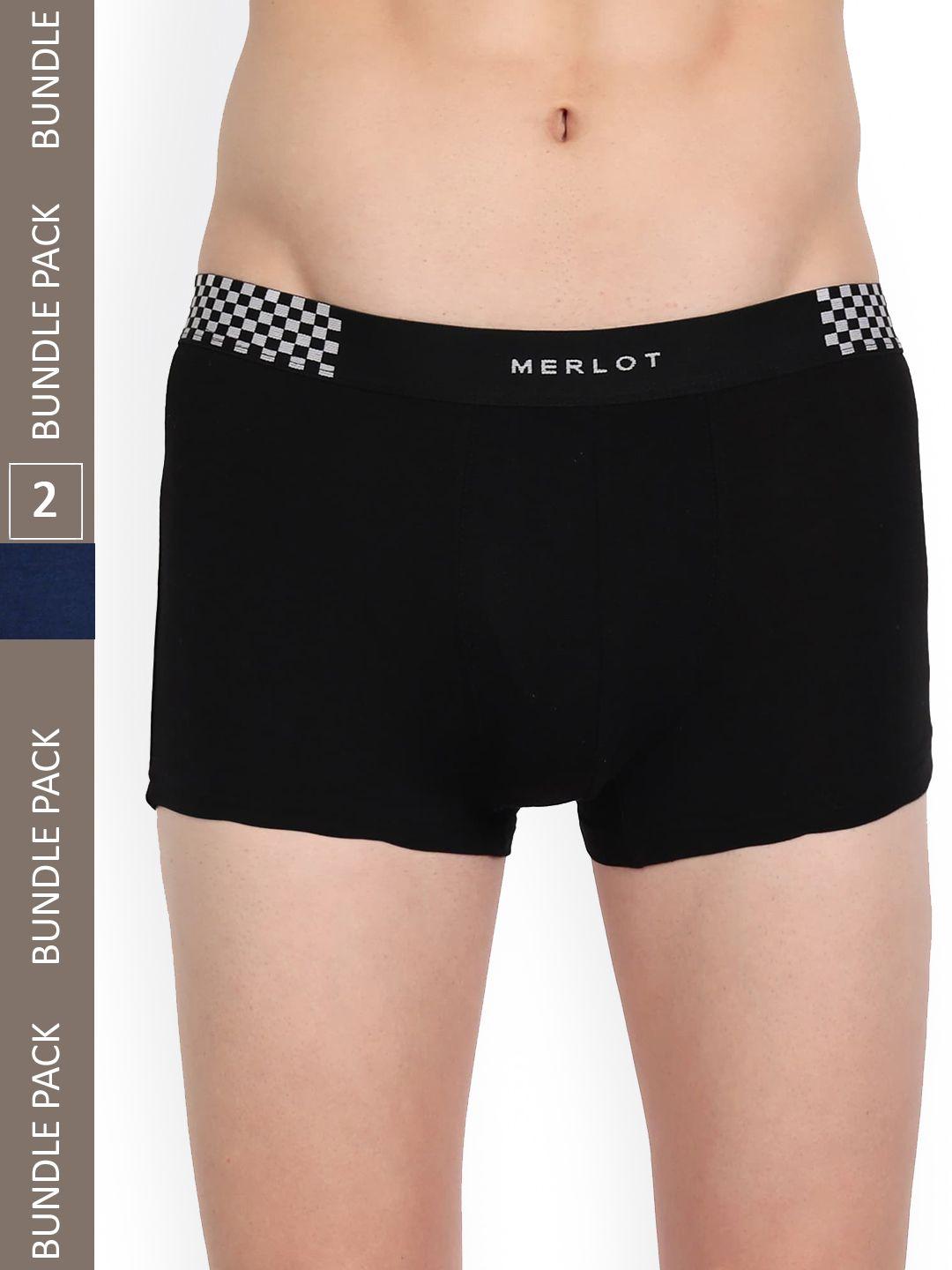 merlot men pack of 2 ultra-soft & smooth bamboo cotton trunks