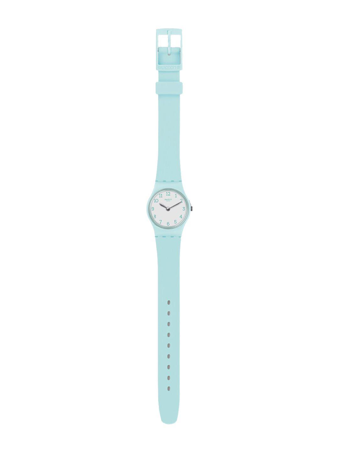 swatch women printed dial analogue watch lg129