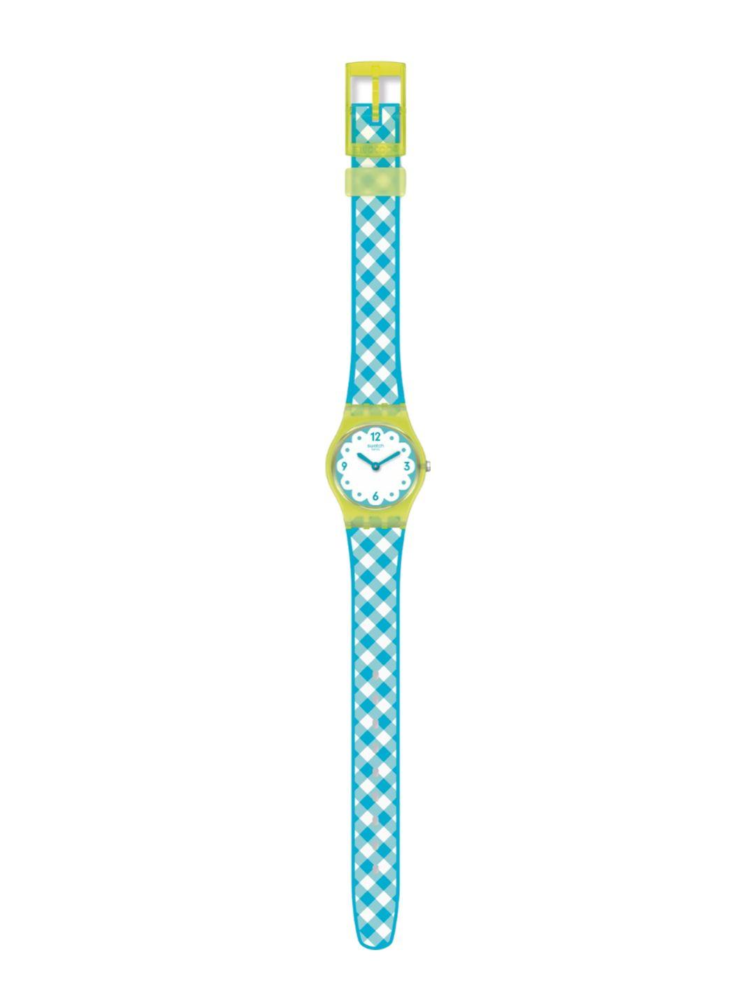 swatch women printed dial analogue watch lj112