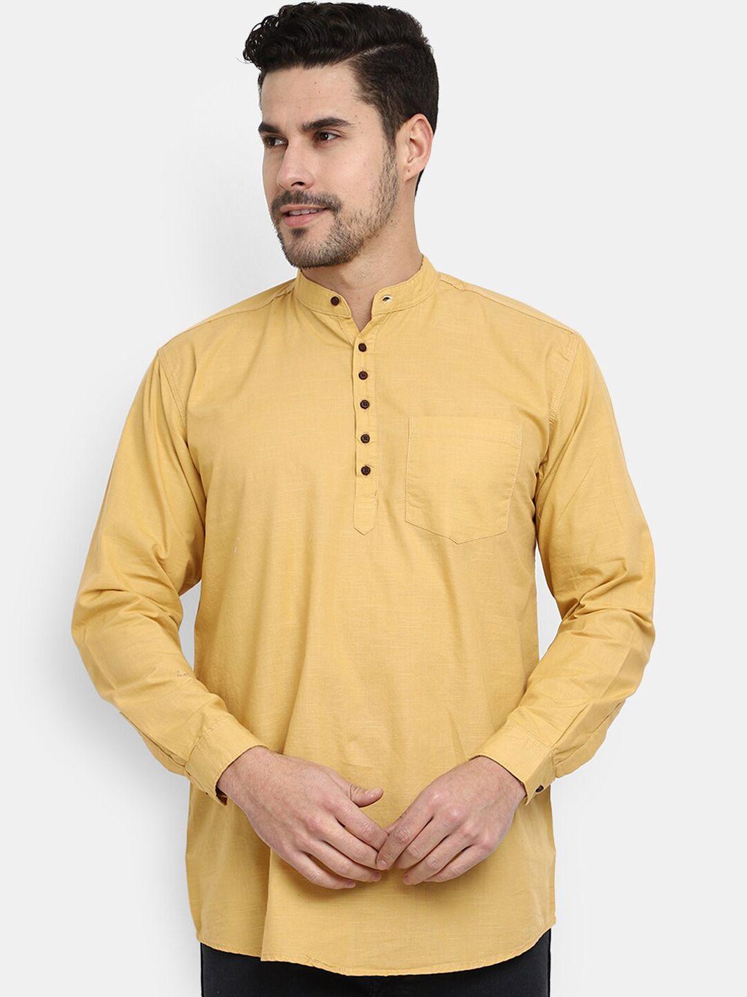 v-mart mandarin collar long sleeves cotton kurta