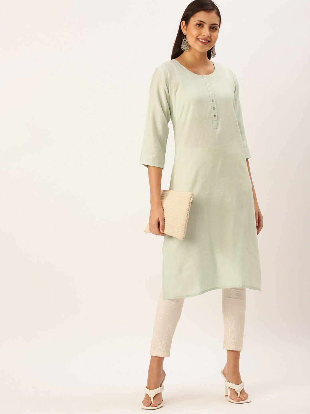 showoff round neck straight kurta