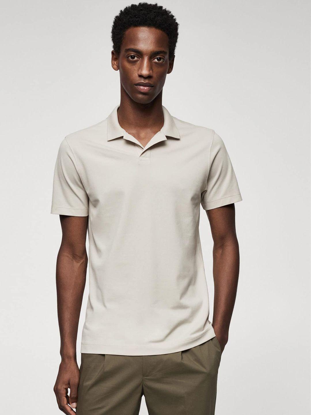 mango man polo collar sustainable t-shirt