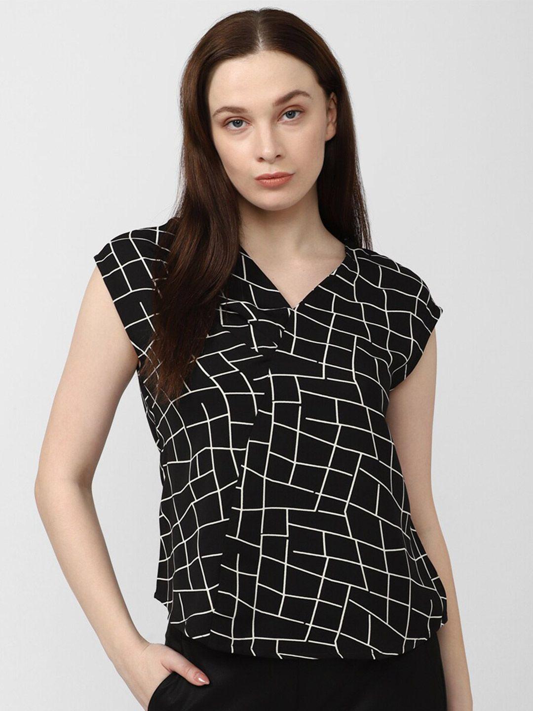 van heusen woman geometric printed v-neck sleeveless top