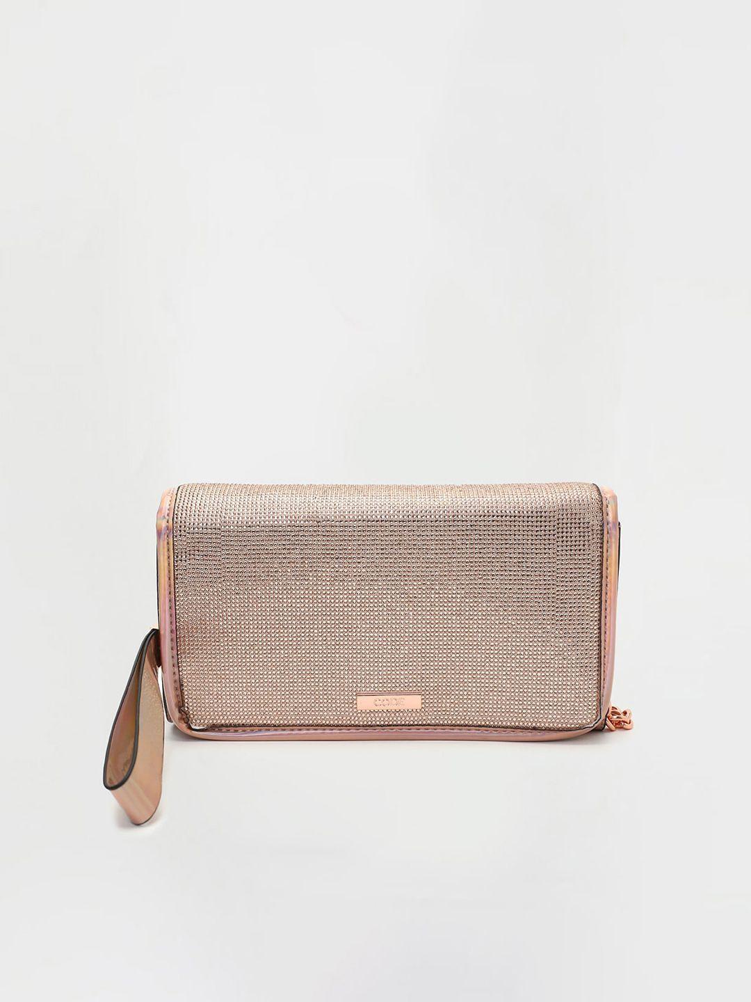 code by lifestyle party textured structured sling bag