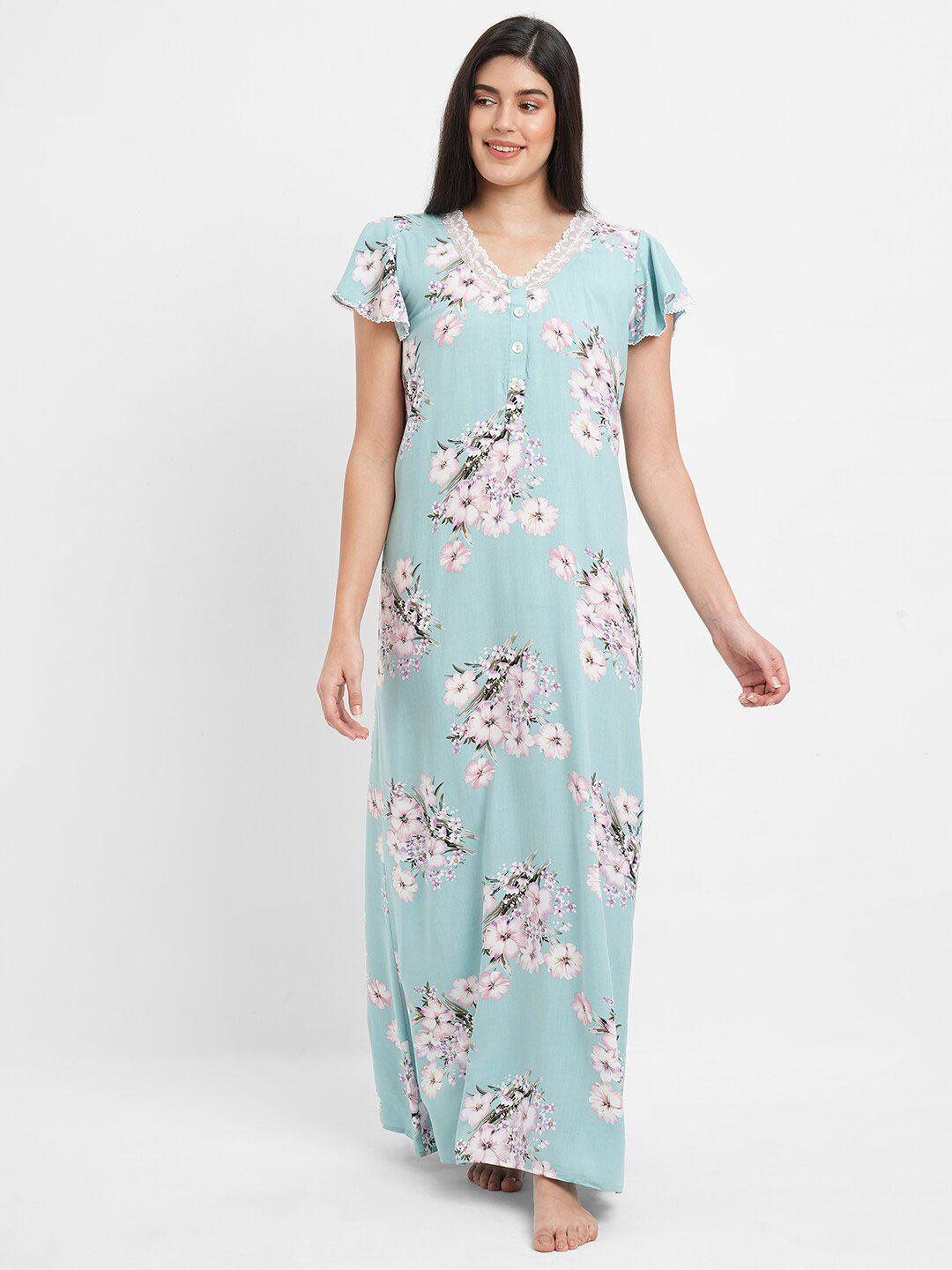 sweet dreams floral printed maxi nightdress