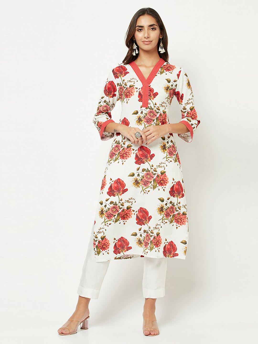 barara ethnic floral printed pure cotton kurta