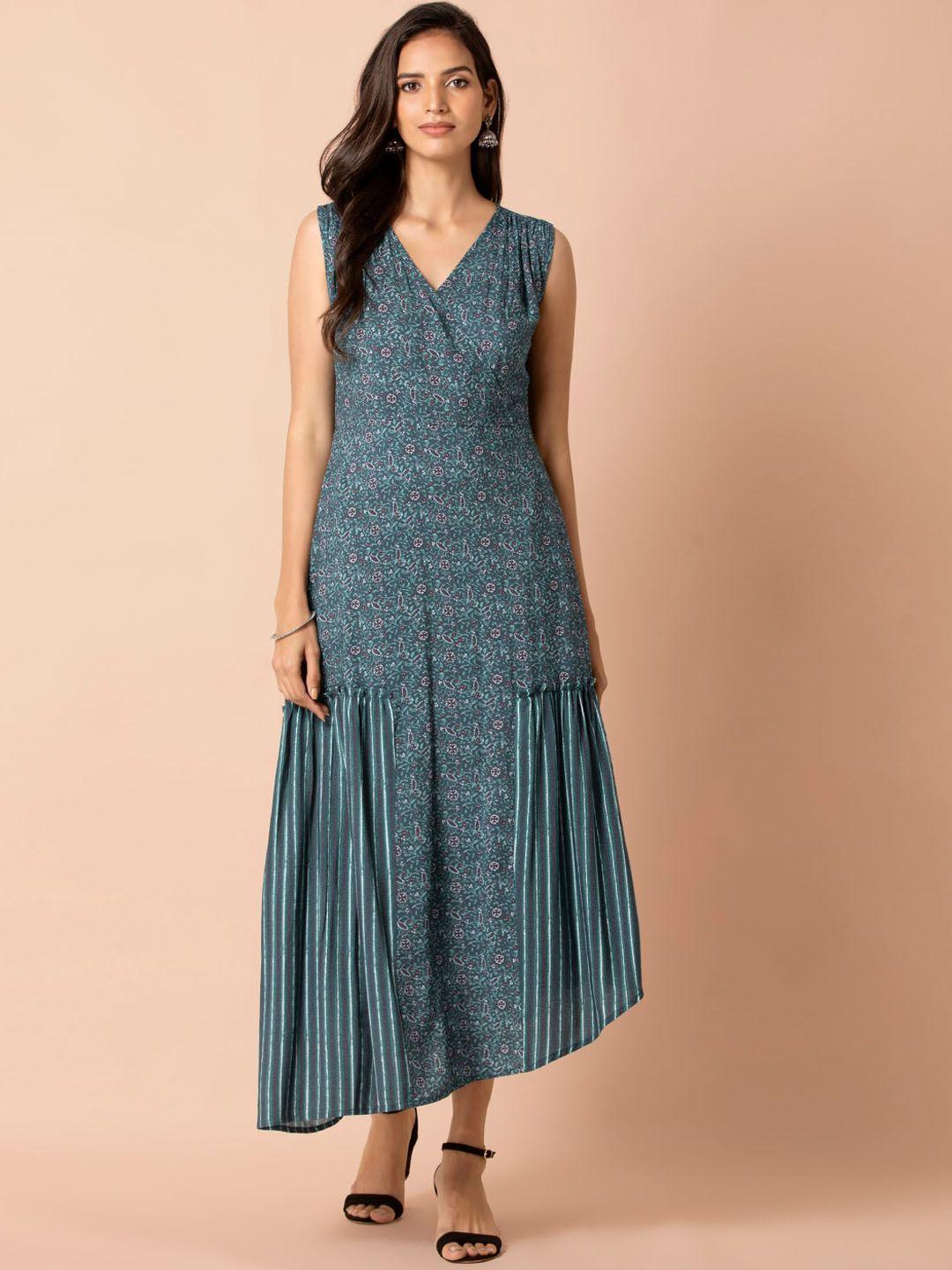 indya printed maxi ethnic dresses