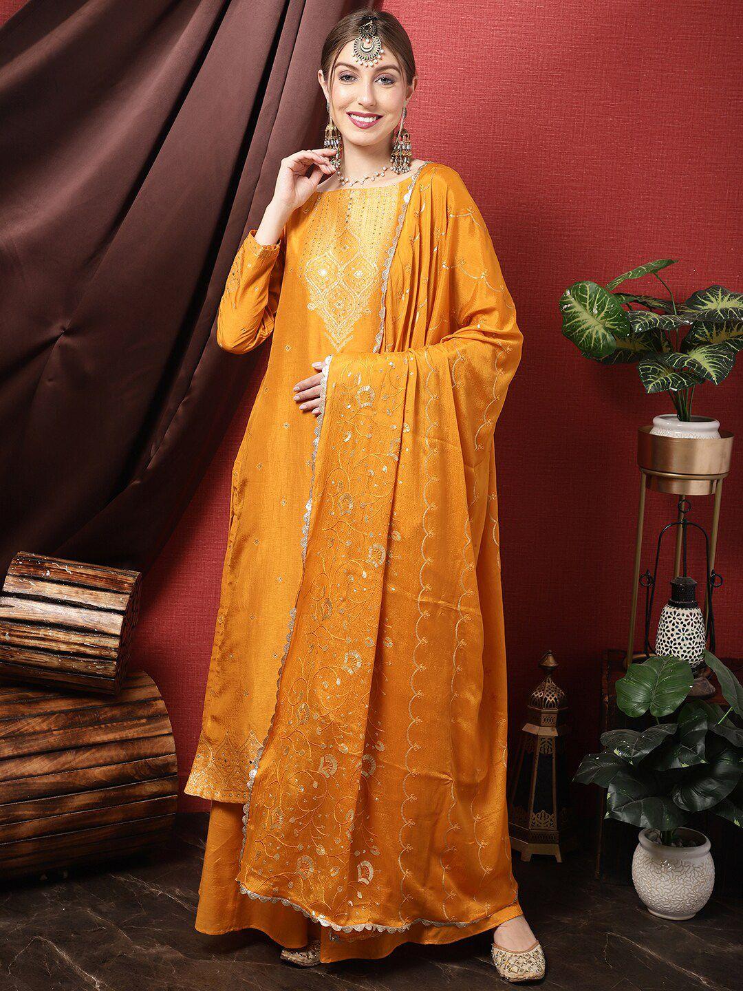 stylee lifestyle embroidered pure silk unstitched dress material