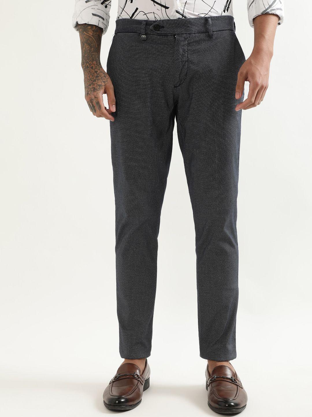 antony morato men mid-rise skinny fit cotton trousers