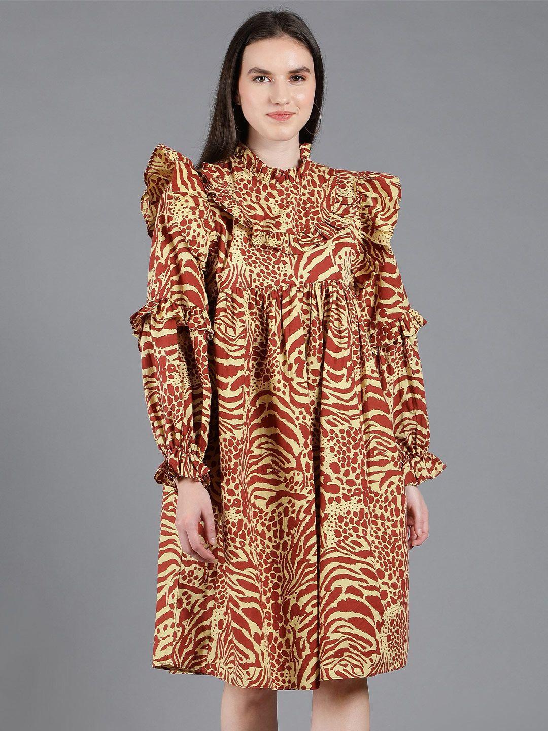 amagyaa abstract printed empire dress