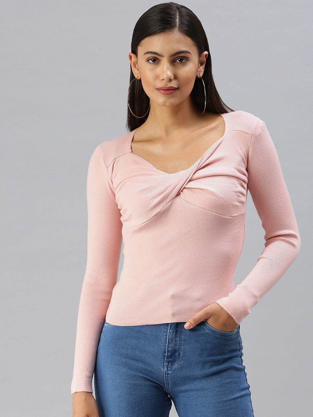 showoff scoop neck acrylic top