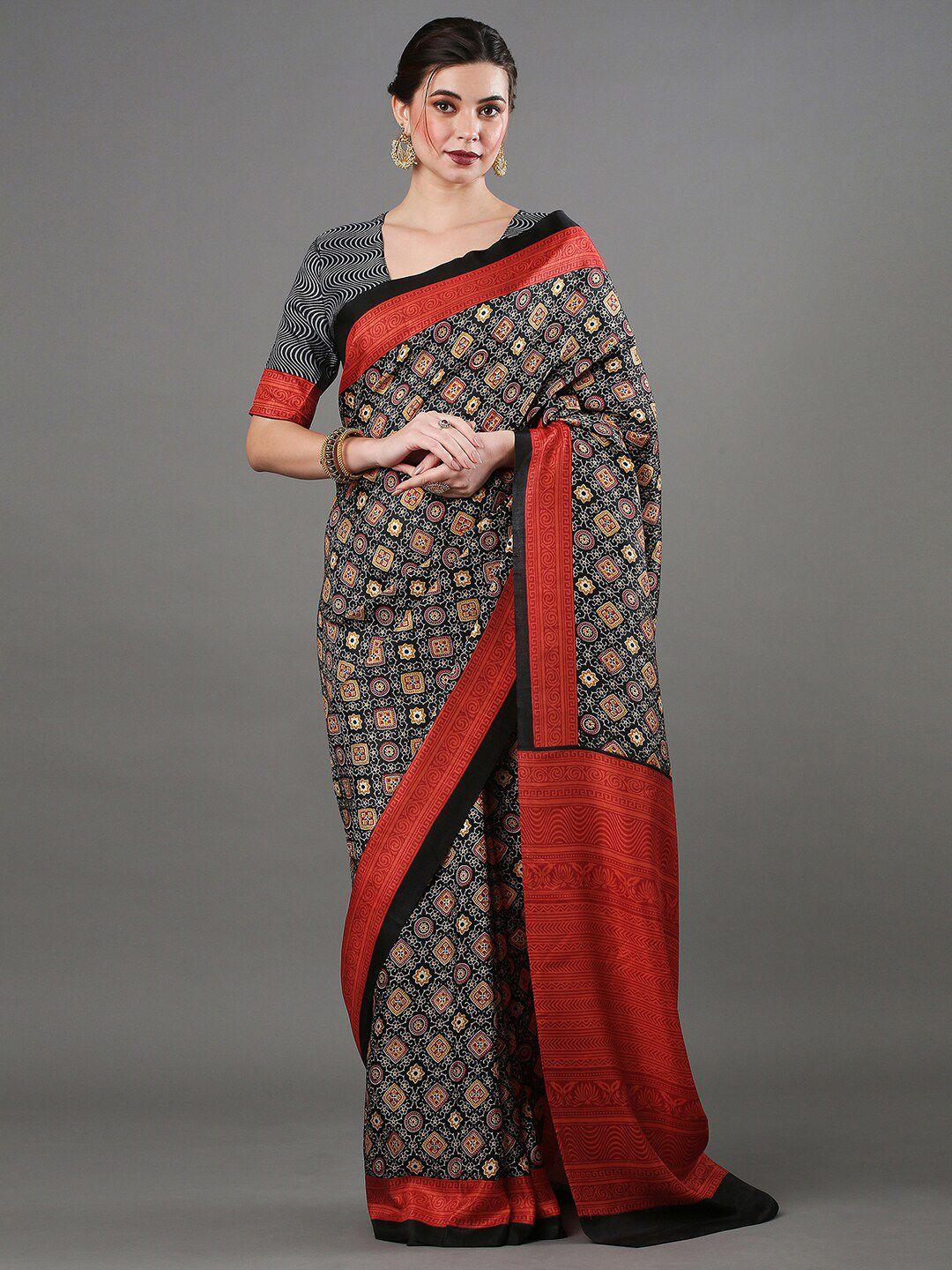 mitera ethnic motifs printed saree