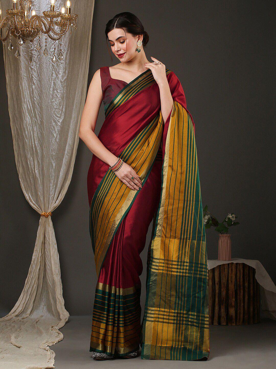 anouk zari silk blend saree