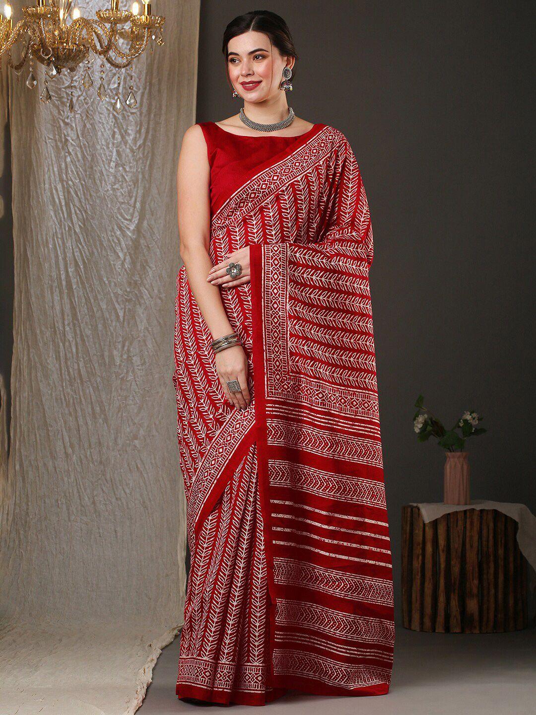 anouk ethnic motifs printed art silk bhagalpuri saree