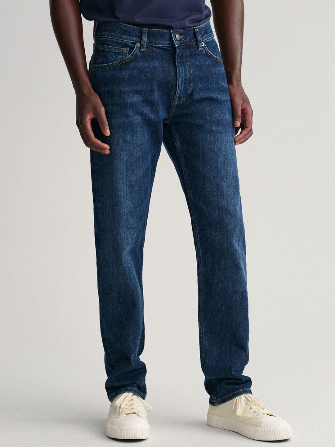 gant men regular fit light fade cotton jeans