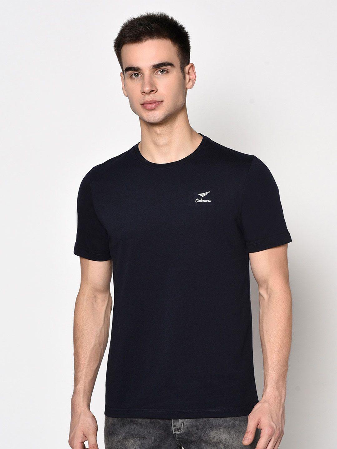 oakmans round neck knitted cotton t-shirt