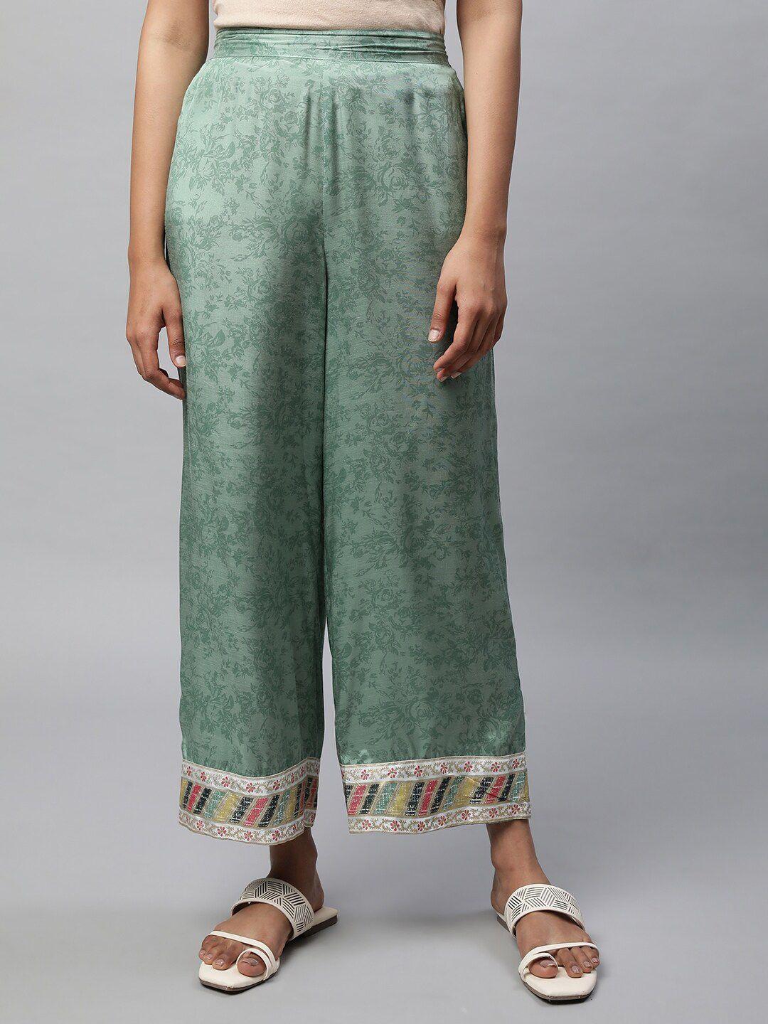 aurelia women ethnic motifs knitted slip-on ethnic palazzo