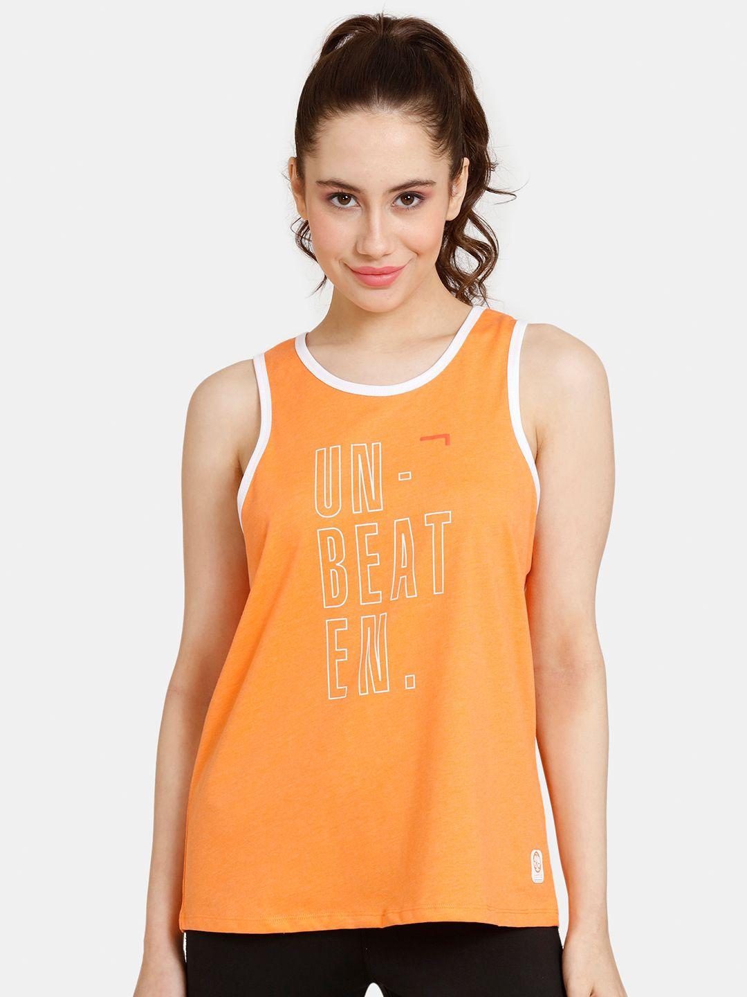 rosaline by zivame typography print cotton tank top