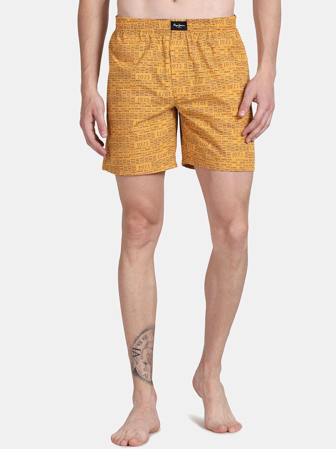 pepe jeans printed regular fit pure cotton boxers