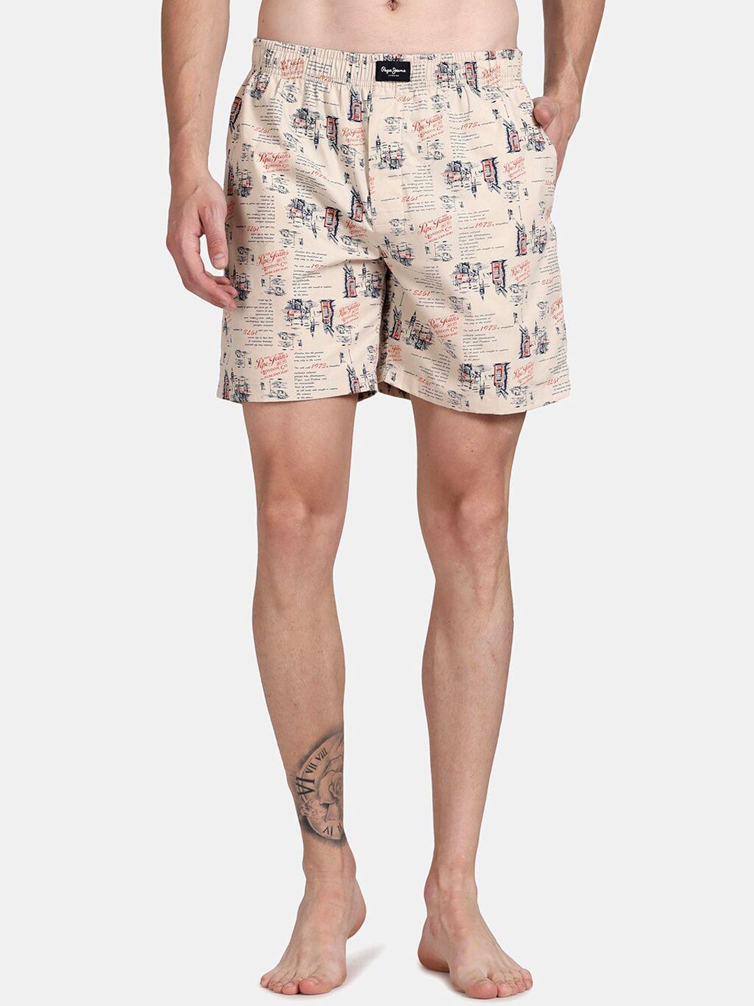 pepe jeans conversational printed pure cotton boxers