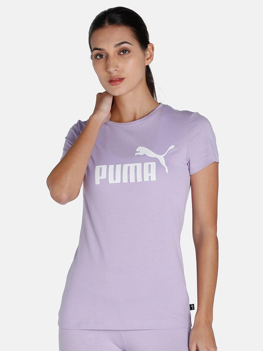 puma women ess logo regular fit cotton t-shirt