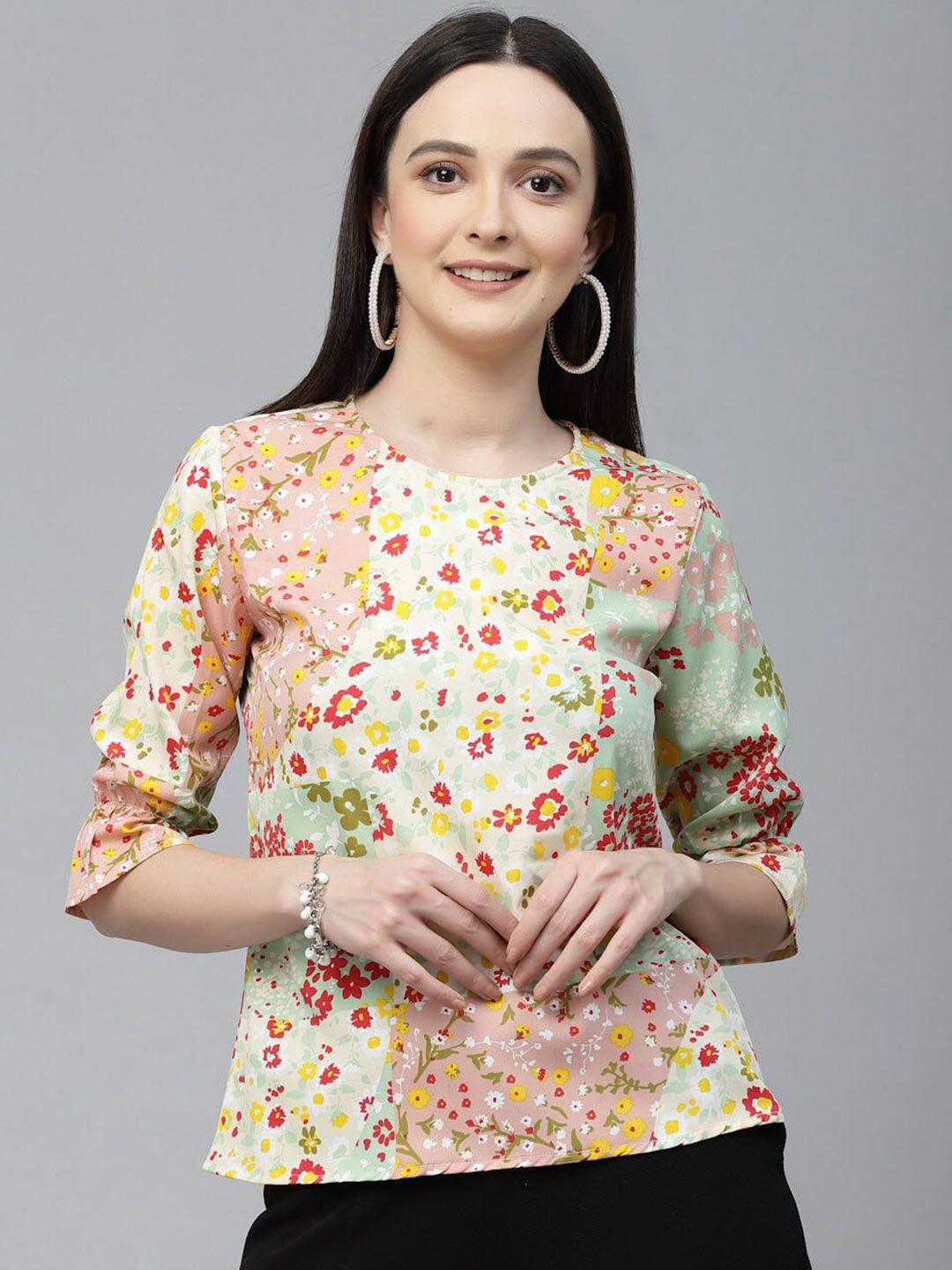 style quotient floral print round neck top