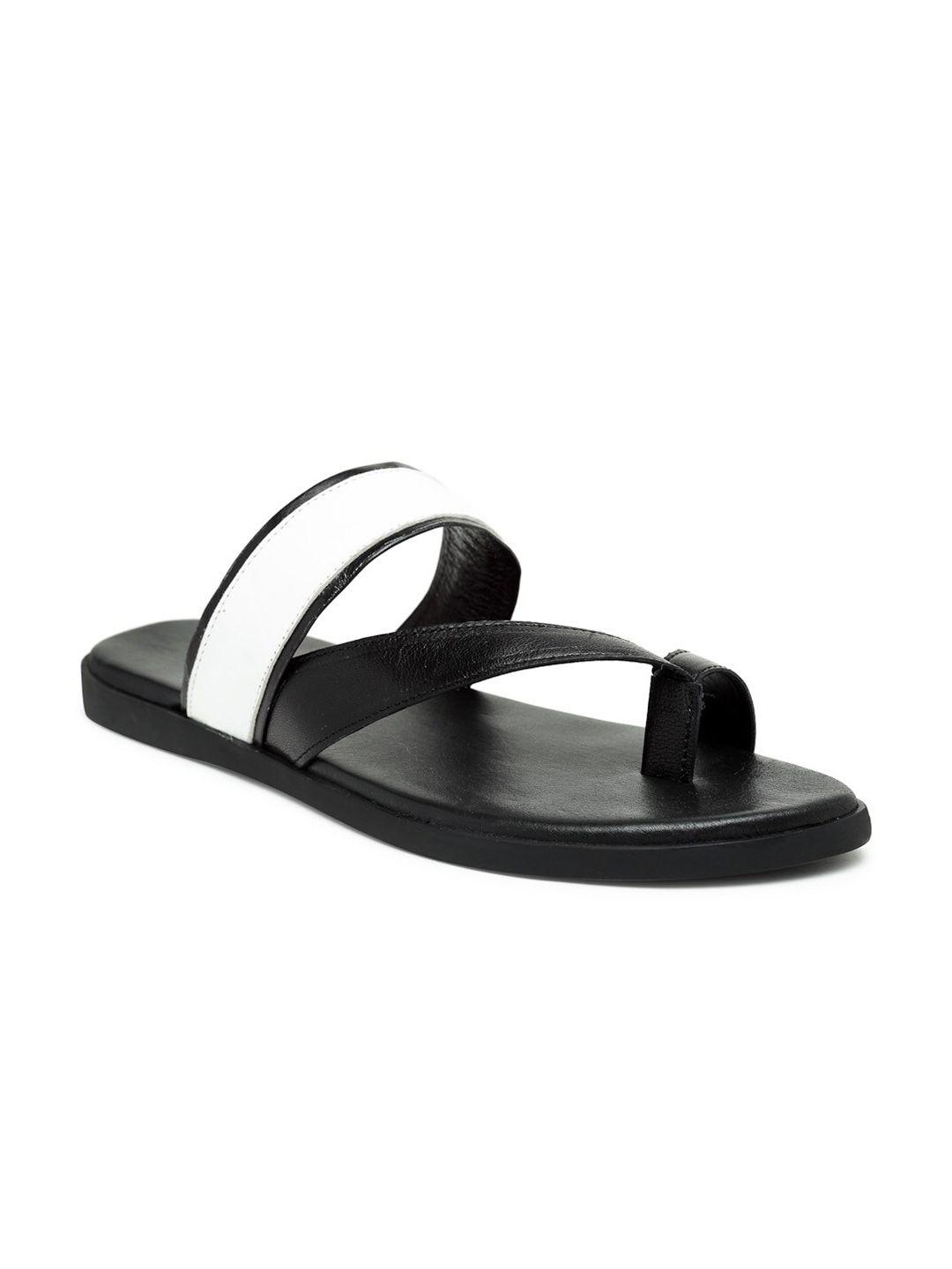 beaver men open one toe leather comfort sandals