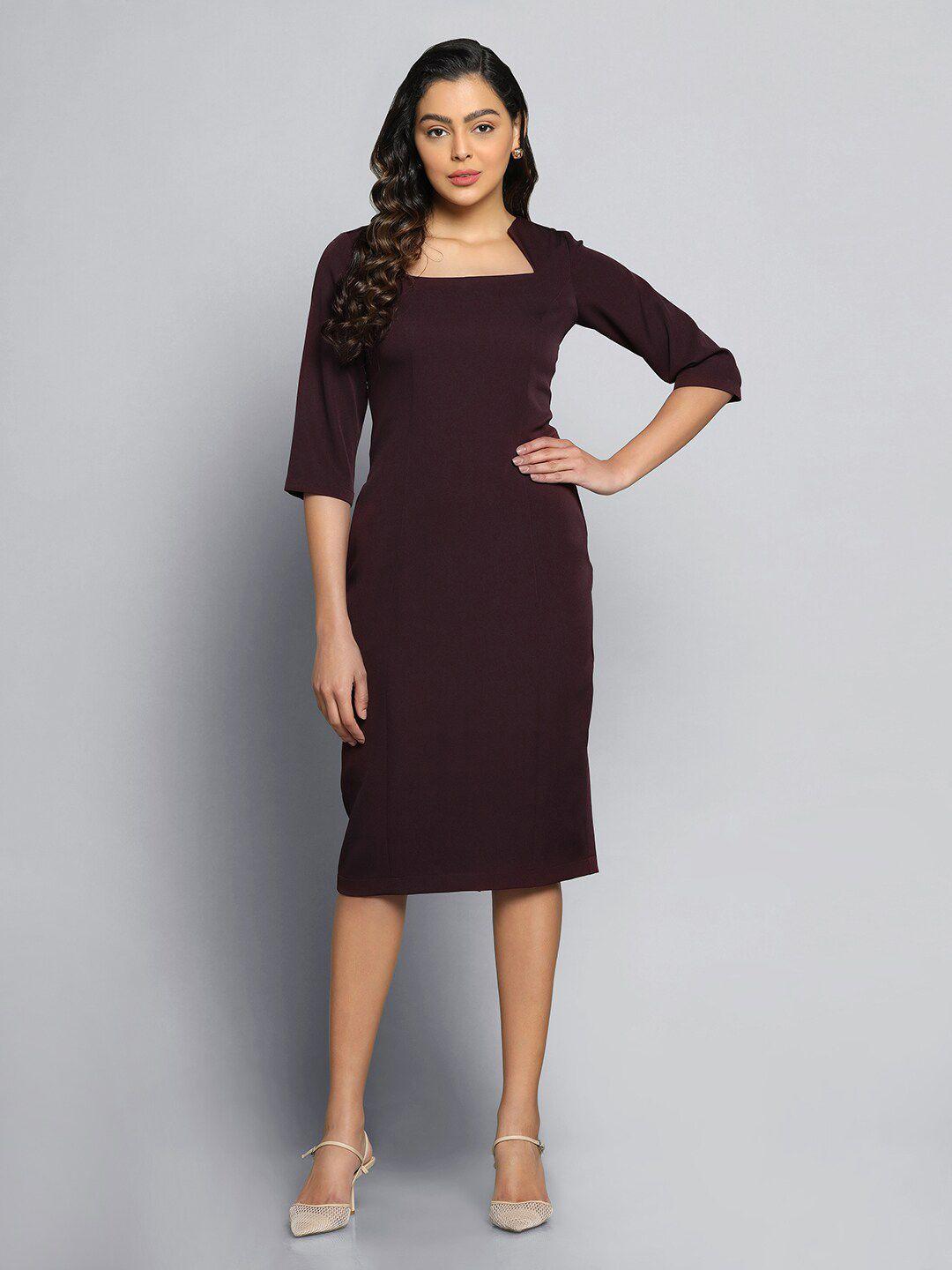 powersutra square neck sheath dress