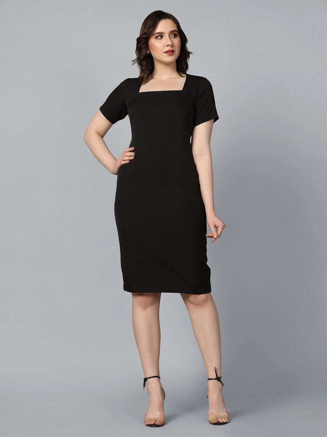 powersutra square neck sheath dress