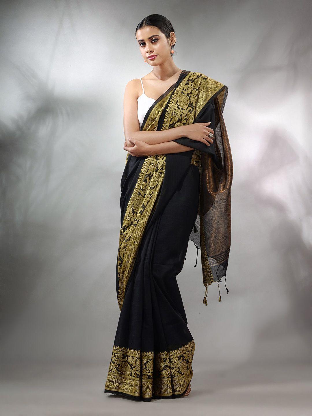 charukriti zari pure cotton saree