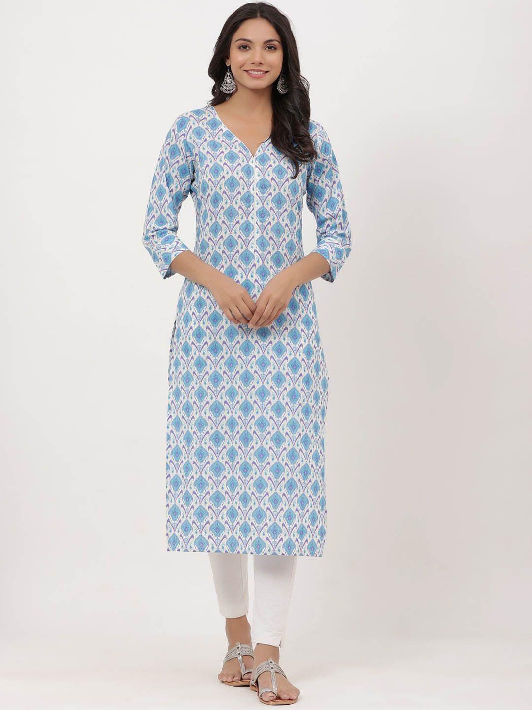 parchhai ethnic motifs printed pure cotton kurta