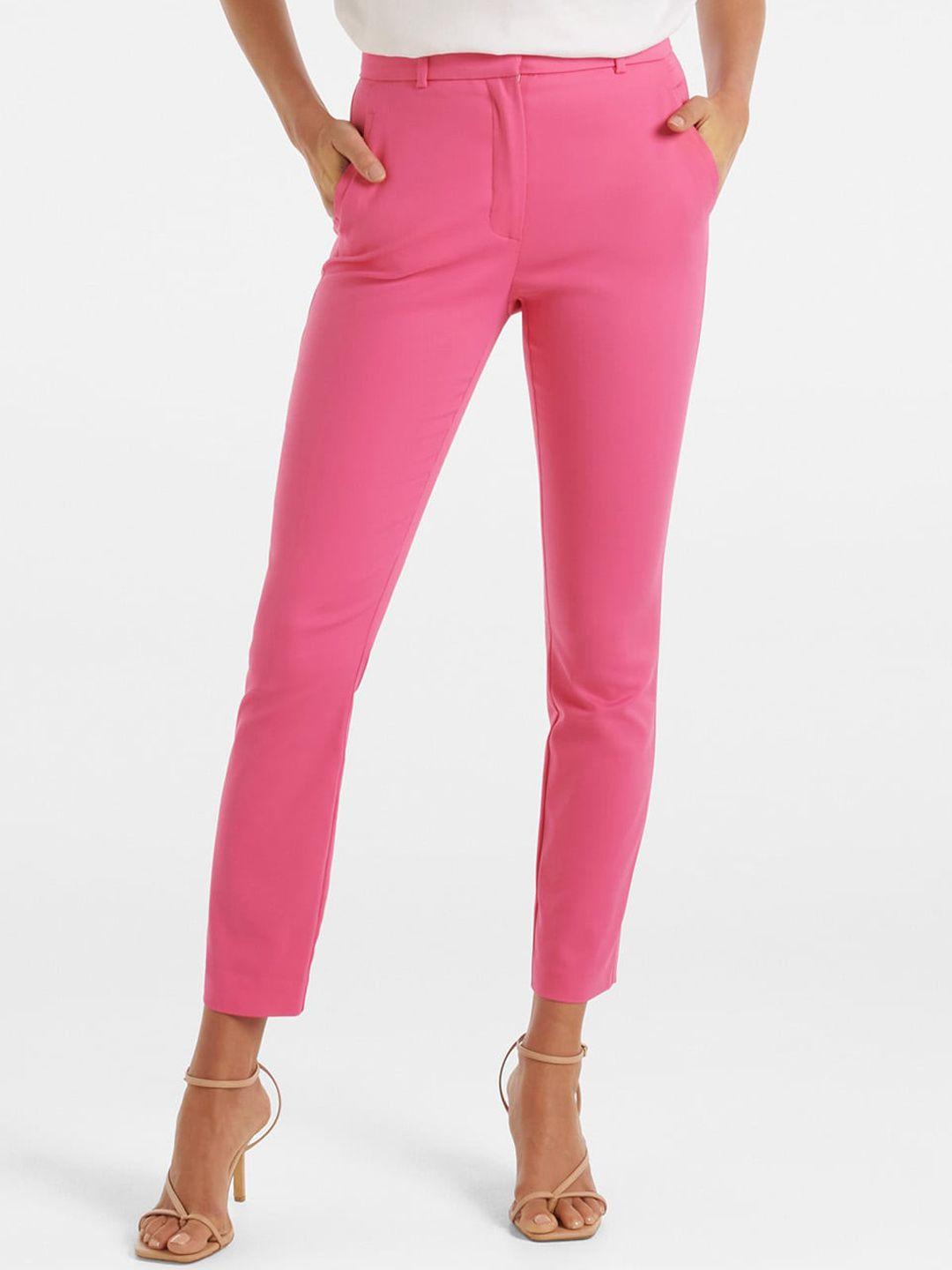 forever new women slim fit formal trousers