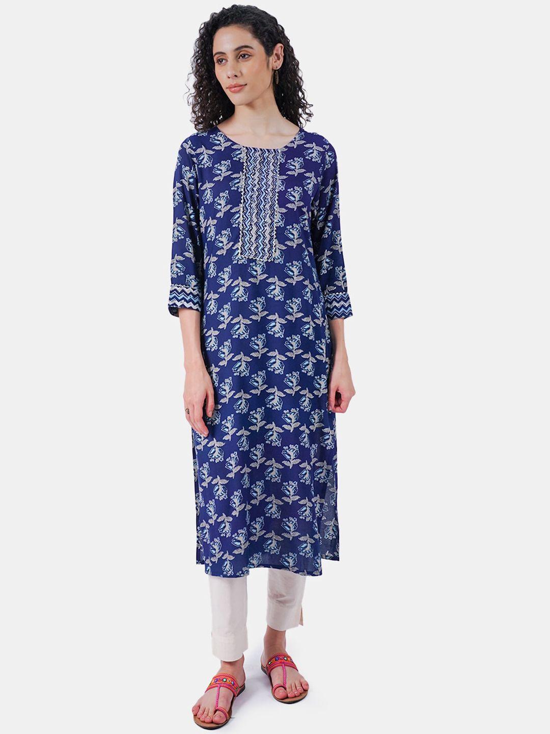 rmya floral printed sequined kurta