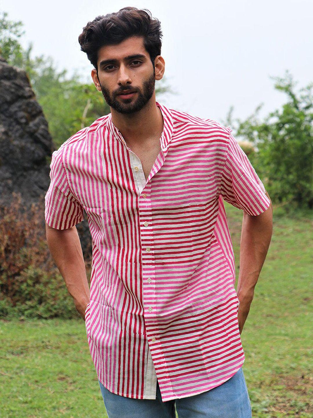 chidiyaa striped cotton casual shirt