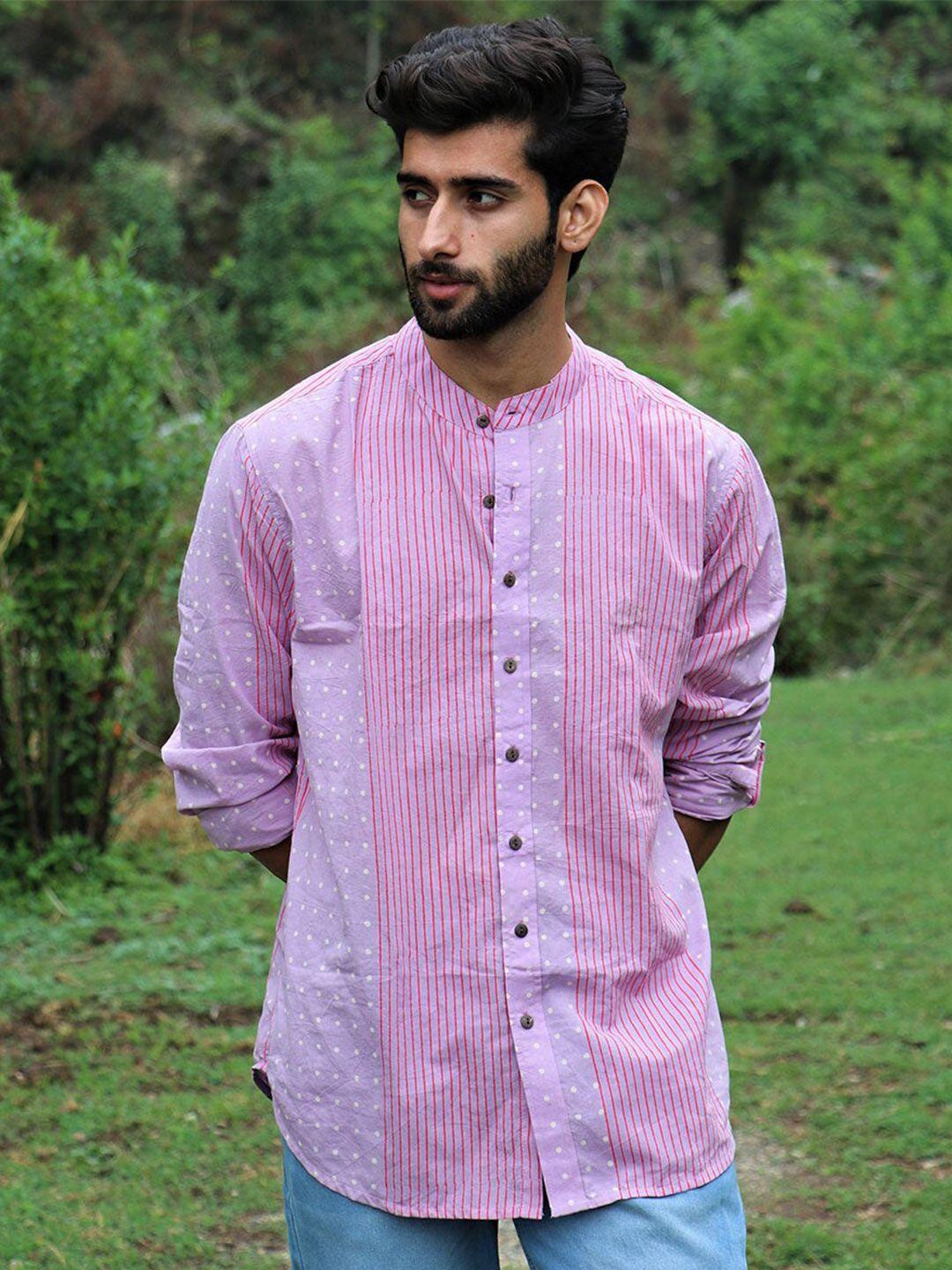 chidiyaa striped cotton casual shirt