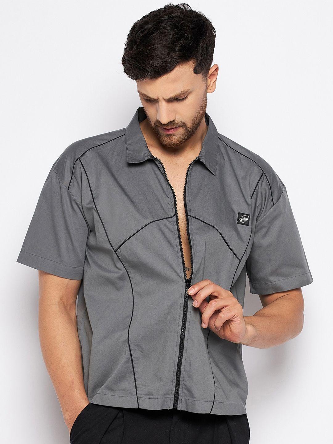 fugazee relaxed boxy opaque casual shirt