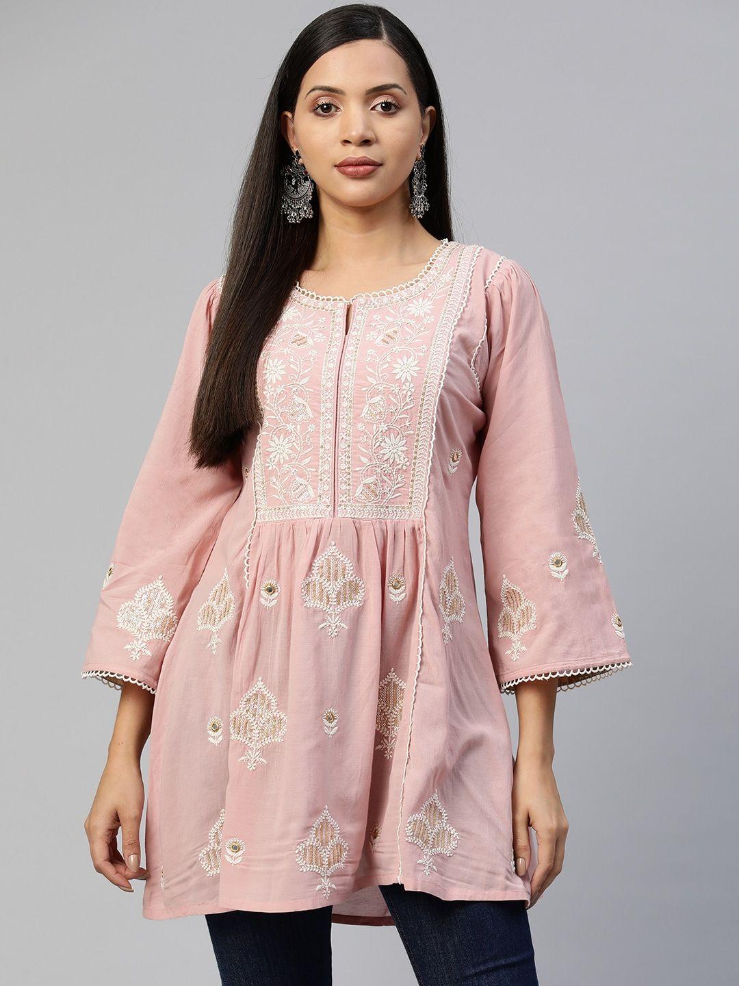 nayam by lakshita embroidered with mirror work kurti