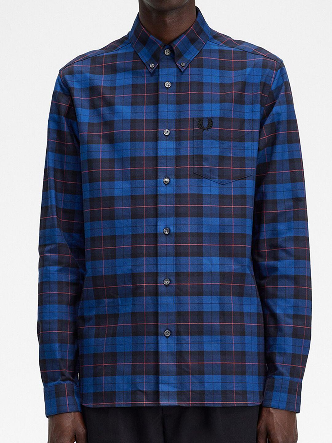 fred perry checked cotton casual shirt