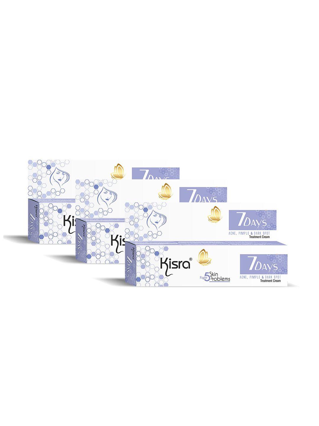 kisra set of 3 fight 5-skin problems 7-days treatment cream - 15 g each