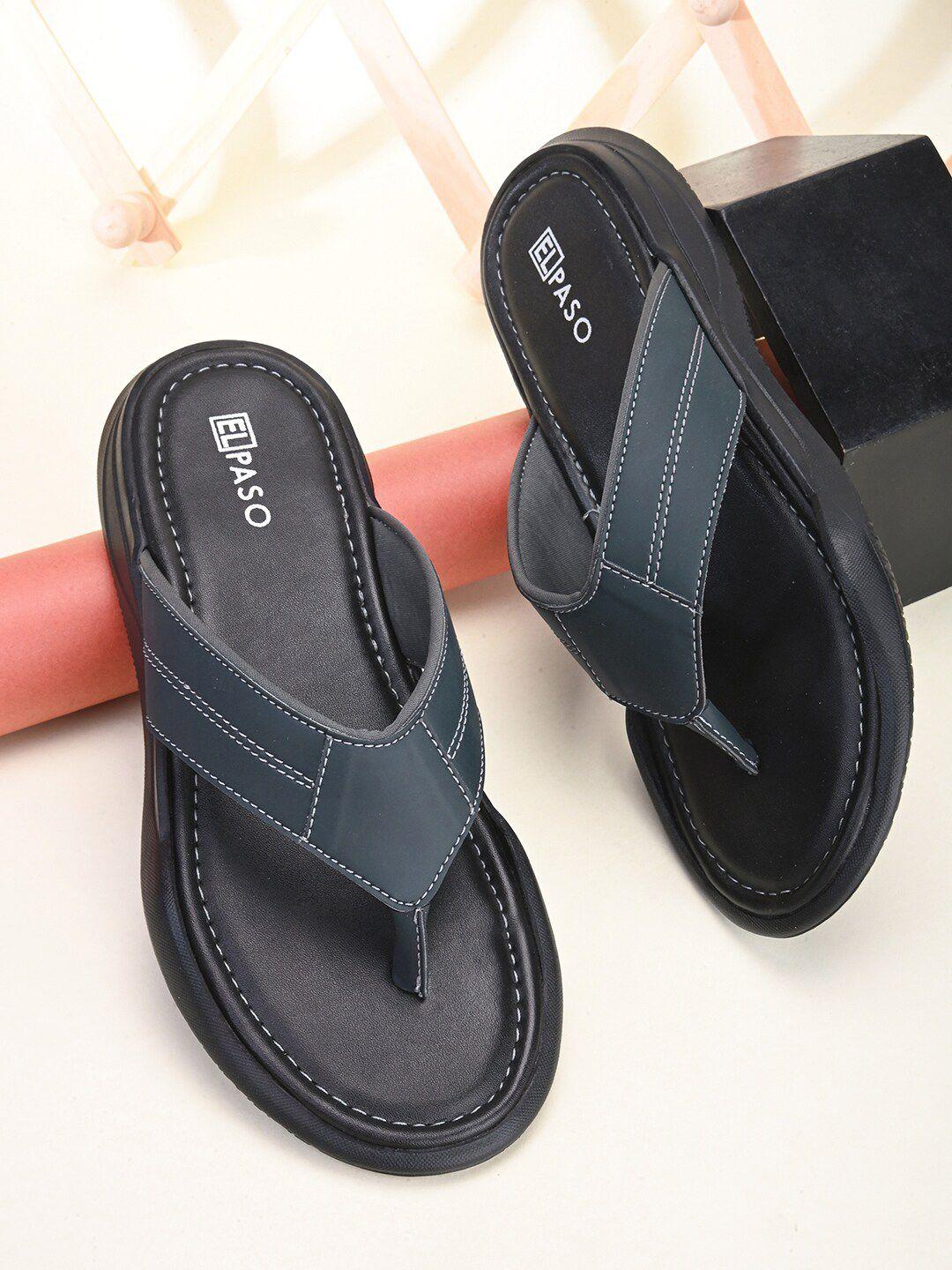 el paso men faux leather thong flip flop