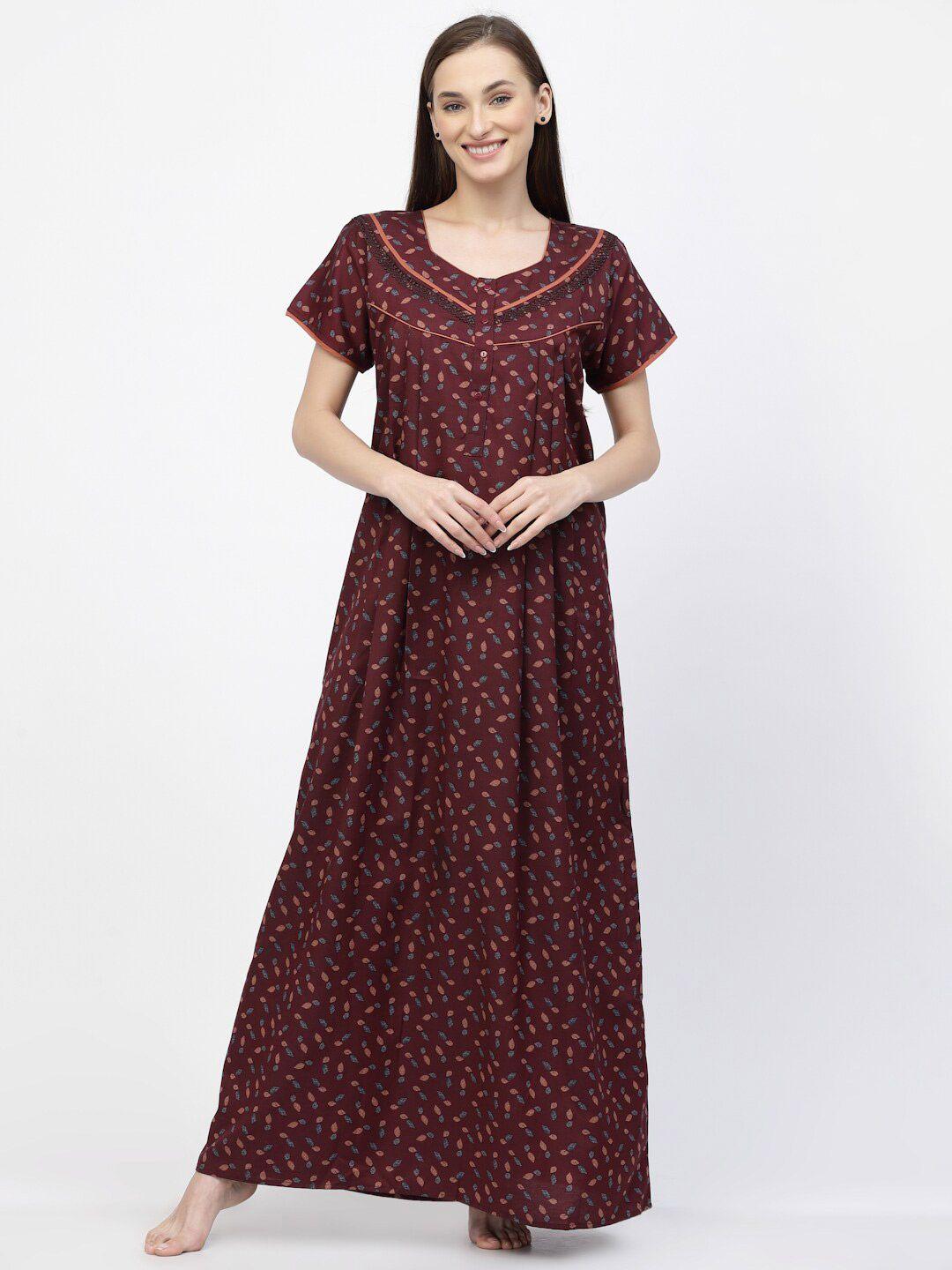 sweet dreams floral printed maxi nightdress