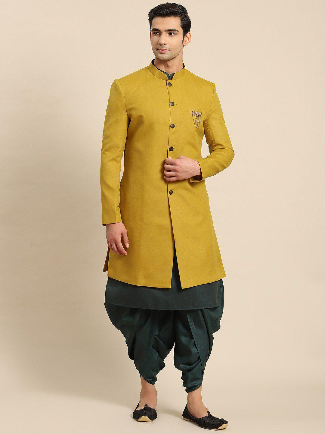 kisah men cotton sherwani with patiala