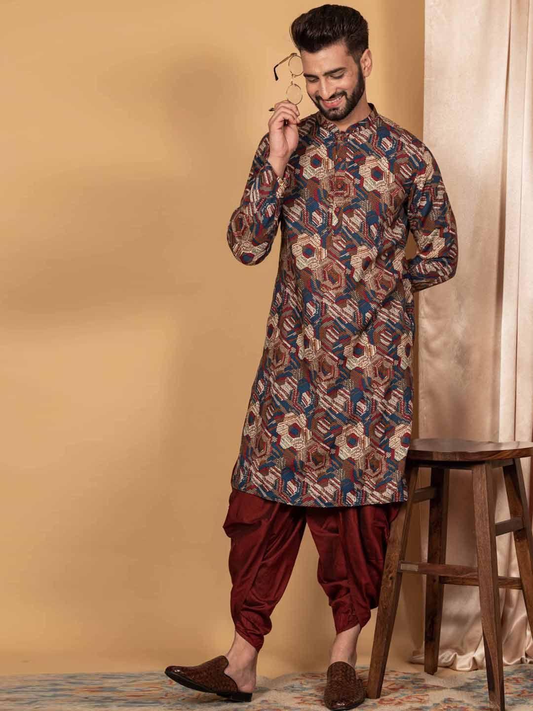 kisah floral printed mandarin collar straight kurta