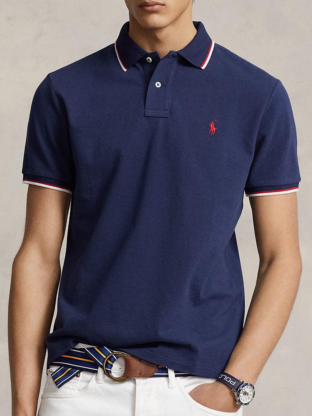 polo ralph lauren brand logo embroidered pure cotton custom polo t-shirt