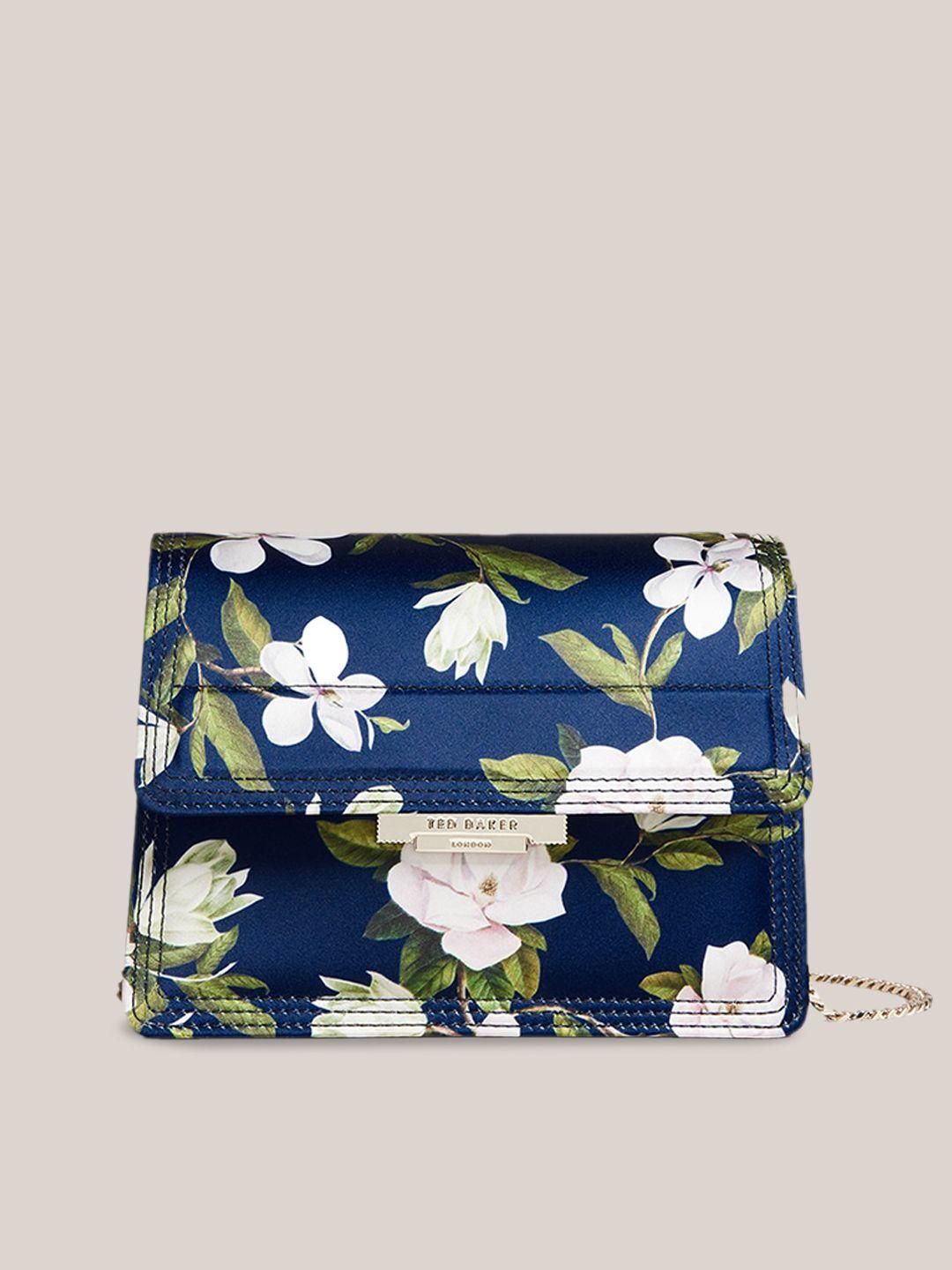 ted baker floral printed cotton sling bag