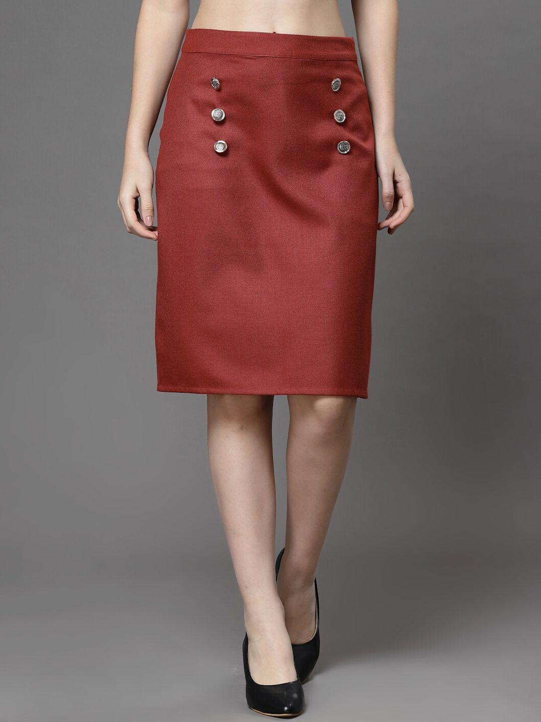 kassually tweed back slit above knee pencil skirt